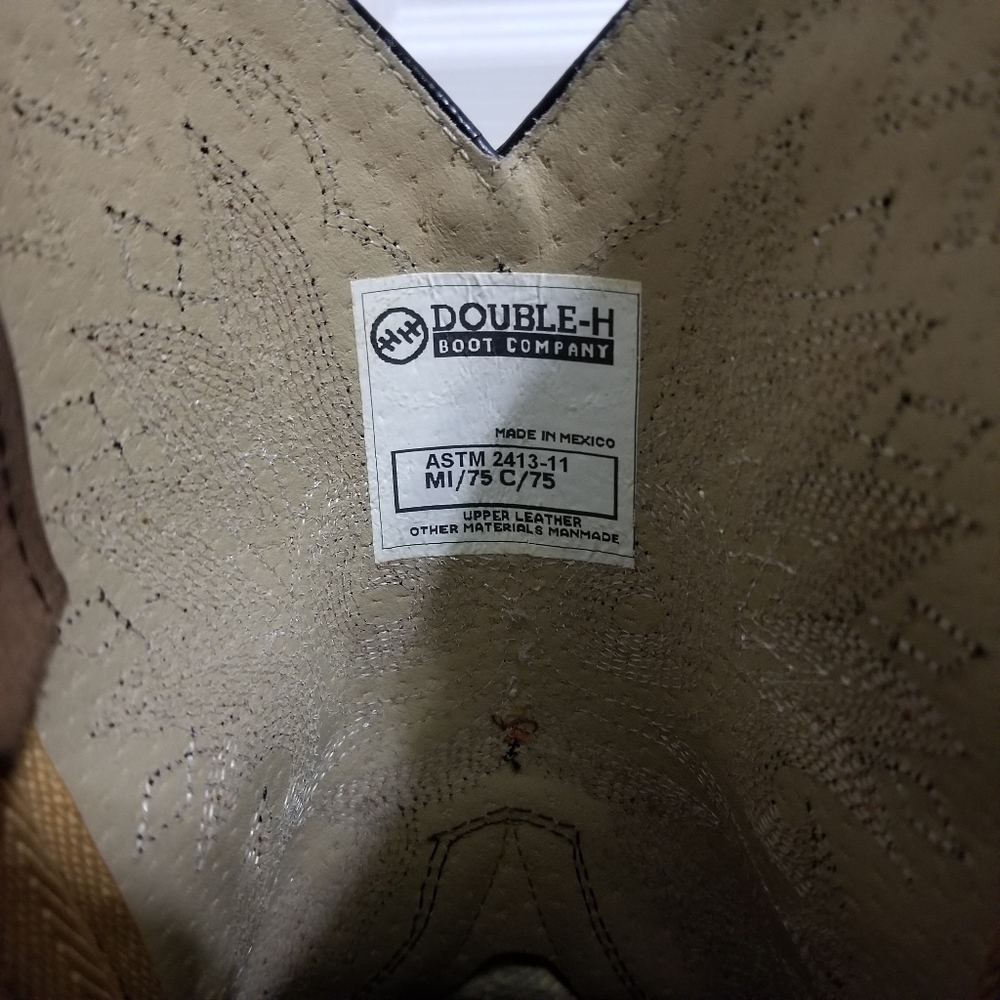 Double-H Brown Boots - Picture 3 of 9